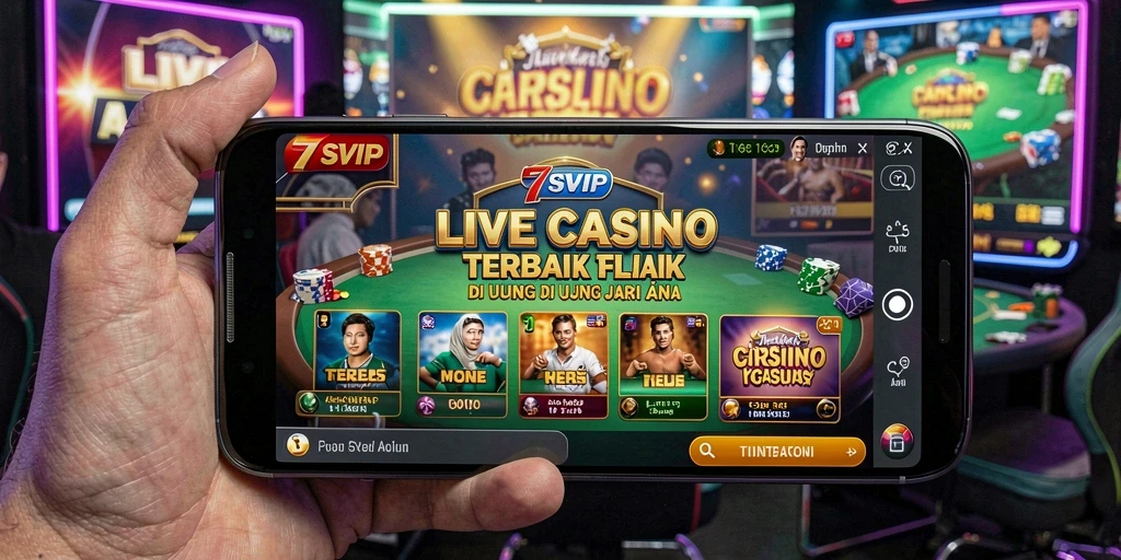 Tampilan gameplay Live Casino yang mendebarkan di 7SVIP.