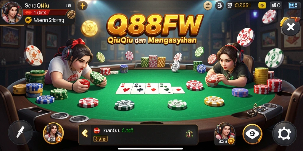 Screenshot gameplay QiuQiu yang menegangkan di 888FW.