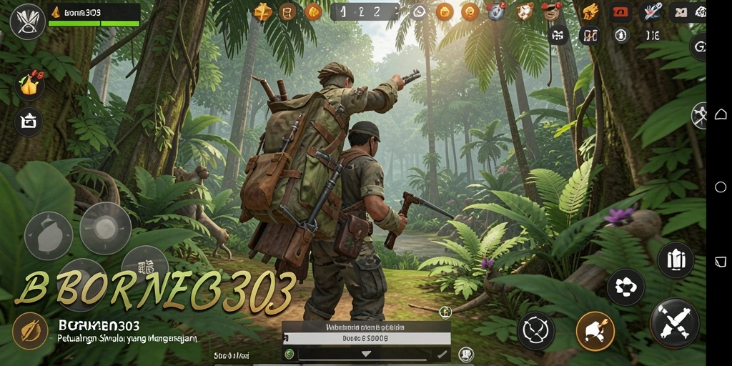 Tampilan gameplay menarik dan detail dari BORNEO303.