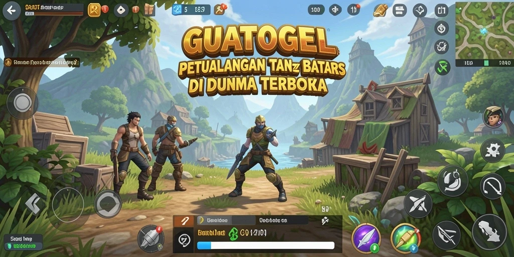 Screenshot GUATOGEL menampilkan eksplorasi bebas di dunia terbuka yang megah.
