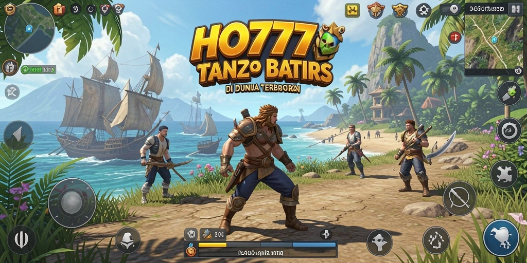 Screenshot gameplay HO777 menunjukkan dunia terbuka yang luas dan penuh petualangan.
