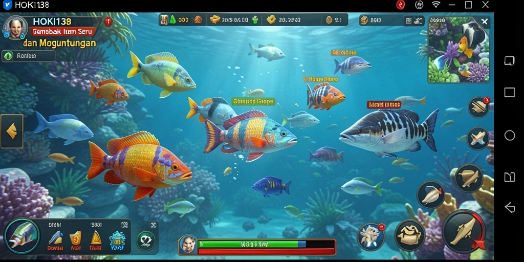 Gameplay Tembak Ikan yang seru dan penuh tantangan.