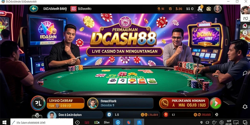Tampilan menarik dari gameplay IDCASH88 di Live Casino.