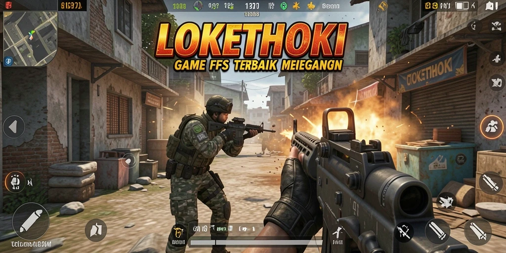 Gameplay LOKETHOKI yang intens dengan aksi FPS yang mendebarkan.