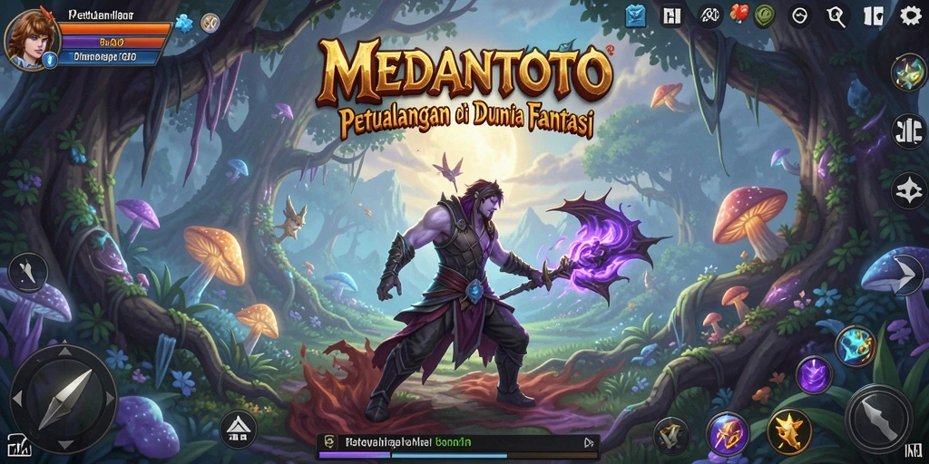 Screenshot gameplay MEDANTOTO dengan petualangan RPG yang epik.