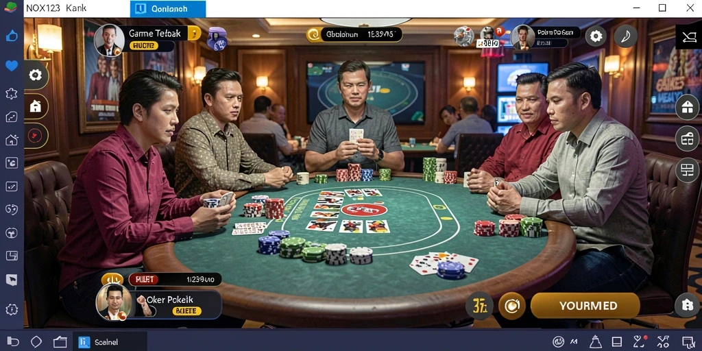Gameplay menarik dan seru dari NOX123 yang menghadirkan Poker klasik.