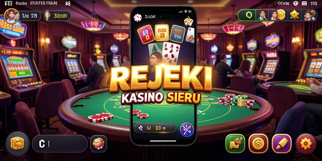 Screenshot gameplay REJEKI menampilkan suasana bermain Kasino yang seru.