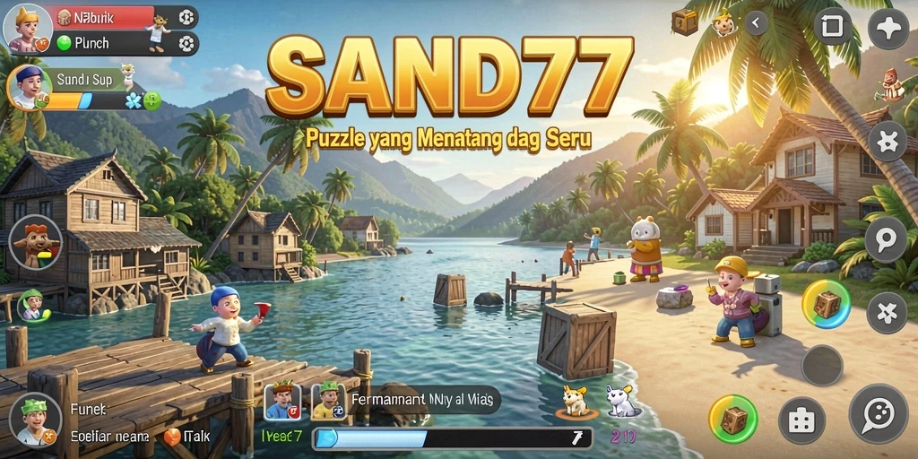 Tampilan gameplay menarik dari SAND77 dengan teka-teki menantang.