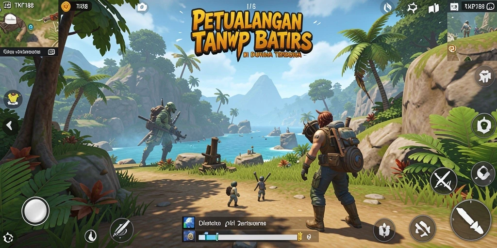 Screenshot permainan TKP188 menunjukkan eksplorasi dunia terbuka yang luas dan menarik.