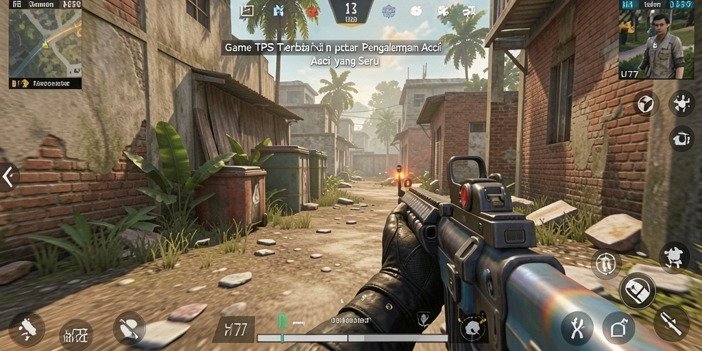 Screenshot gameplay UT77 menampilkan aksi seru dalam pertarungan TPS.