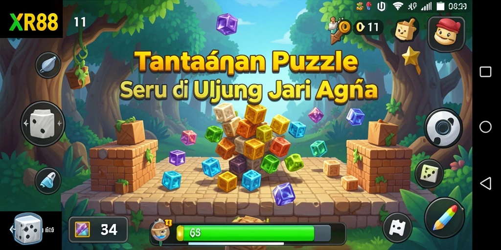 Gameplay XR88 yang menampilkan tantangan puzzle yang seru dan menarik.